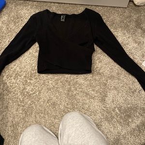 long sleeve black forever 21 top